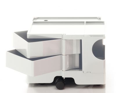 Weißer Boby Rollcontainer mit Schubladen und Ablageflächen für Büro oder Homeoffice.